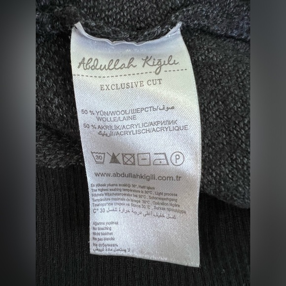 Abdullah Kigili Exclusive Cut Wool/ Acrylic  Sweater Elbow Patches‎ Sz L - Picture 5 of 7